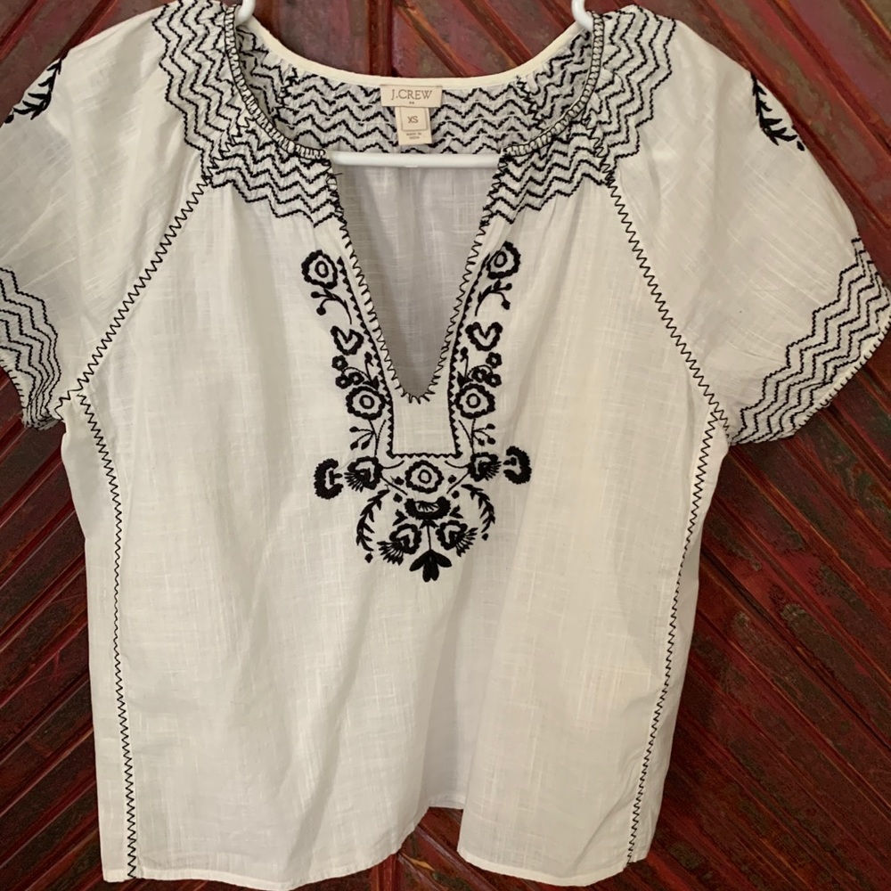 Boho!!! J Crew ❤️Perfect little peasant blouse! - Picture 4 of 4